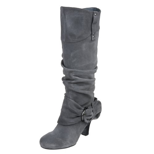 Naughty Monkey Women's Rounded Up Suede Boot,Grey,9 M US