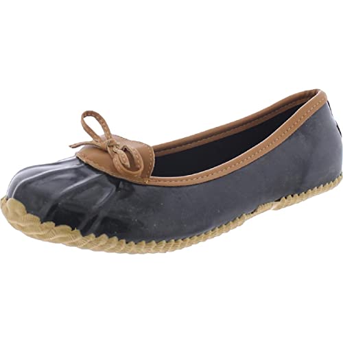 LONDON FOG Womens Webster Rain Shoe Black 9 M US