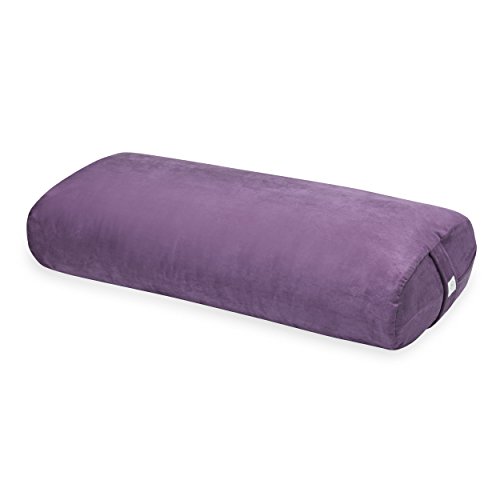 'Gaiam Yoga Bolster - Long, Rectangular Meditation Pillow - Supportive Cushion for Restorative Yoga and Sitting on the Floor - Built-In Carrying Handle - Machine Washable Cover'