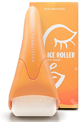 ROSELYNBOUTIQUE Cryotherapy Ice Roller for Face Wrinkles Massager - Self Care Gifts Skincare Facial Tools Relaxation Puffiness for Whole Body Face Eyes (Orange)