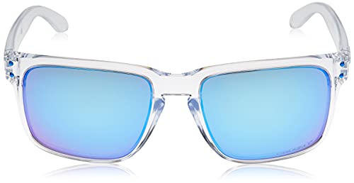 Oakley Men's OO9417 Holbrook XL Square Sunglasses, Polished Clear/Prizm Sapphire Iridium Polarized, 59 mm