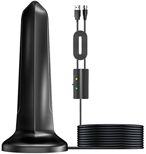 2024 Upgraded TV Antenna Smart Digital HD Indoor Amplifier 500+ Miles Range - Outdoor Signal Booster for Local Channel - Premium Aerial Support 4K 8K HDTV 1080p Fire Stick All TVs -20ft Thick Cable