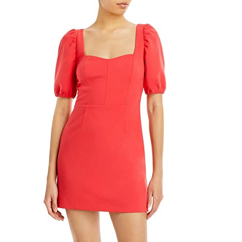 French Connection Womens Whisper Mini Cut Out Bodycon Dress Orange 2