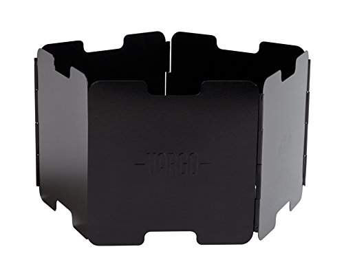 Vargo Aluminum Windscreen (Black) for Backpacking and Camping Stoves