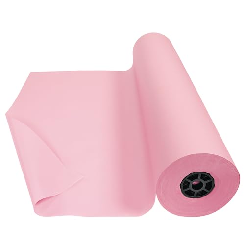 Colorations Arts and Crafts Paper Roll - 36' x 1000', Pink, Dual Surface, Markers, Finger Paints, Painting, Watercolors, Acrylic Paints, Wall Art, Bulletin Board Paper, Kids Crafts (Item # DSPK)