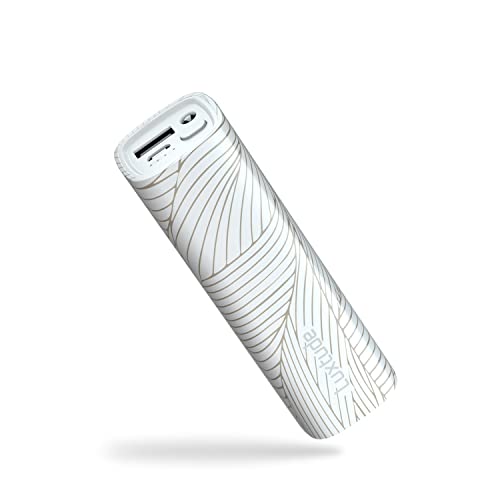 Luxtude 5000mAh Small Portable Charger MyColors, Lipstick Power Bank with Flashlight, Compact Mini External Battery Pack, Girls Portable Phone Charger for iPhone, Android, iPad, Samsung, etc. (1 Pack)