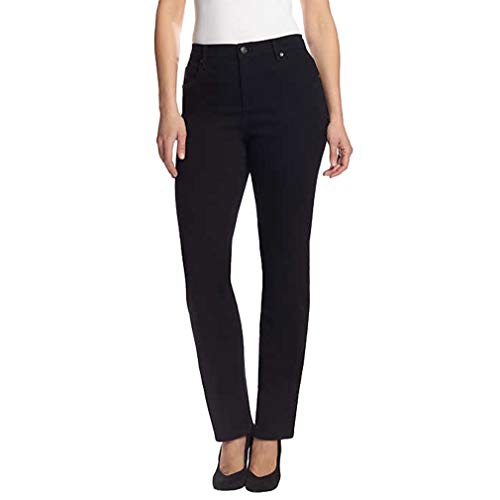 Gloria Vanderbilt Women's Size Amanda Classic High Rise Tapered Jean, Black, 20 Plus