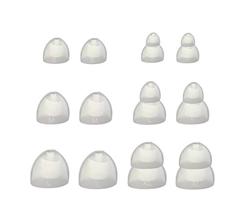 Comfortable (CL) Oval Fit Set Compatible with Etymotic in Ear Earphones - Replacement Ear Adapters Eartips Earbuds Eargels