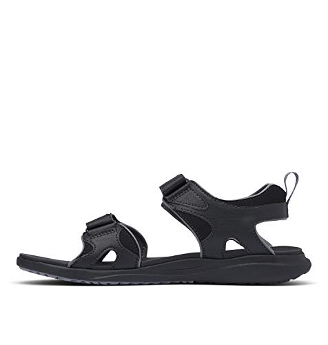 Columbia Men's 2 STRAP Sandal, Black/Ti Grey Steel, 10 Regular US