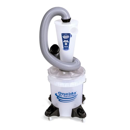 Oneida Air Systems Dust Deputy 2.5 Deluxe Cyclone Separator Kit: Portable Collector with Clear Bucket for Wet/Dry Shop Vacuums (DD 2.5 Deluxe 5-Gal)