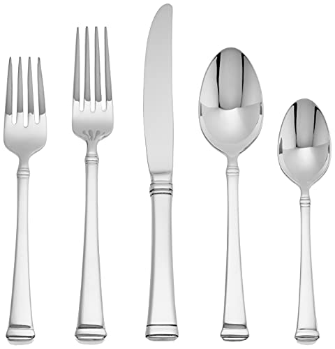 Mikasa Harmony 45-Piece 18/10 Stainless Steel Flatware Set with Serving Utensil Set, Service for 8