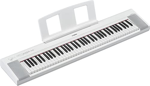 Yamaha 76-Key Piaggero Ultra-Portable Digital Piano, White (NP35WH)