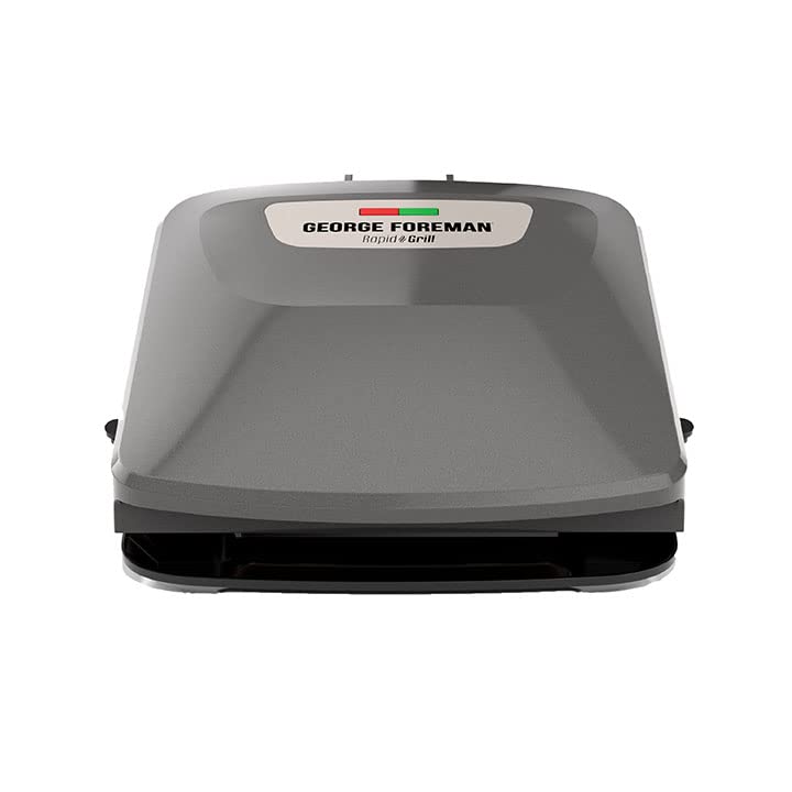 George Foreman Rapid Series 4-Serving Indoor Grill and Panini Press - Silver