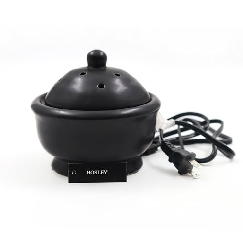 Hosley Enchanting Aromas 5' High Electric Liquid Potpourri Pot Ceramic Warmer 110 Volts Stylish Home Fragrance Solution Compact Decor Accent for Customizable Scents Plug-and-Play Convenience for Cozy
