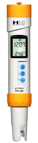 HM Digital PH-200 Waterproof pH Meter, 0-14.00 pH Range, 0.01 pH Resolution, +/- 0.02 pH Readout Accuracy