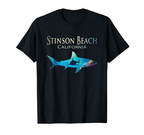 Stinson Beach T-Shirt Retro Stinson Beach Ca Shark T-Shirt