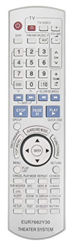 New EUR7662Y30 Replaced Remote Fit for Panasonic DVD Home Theater Sound System SC-HT740 SC-HT940 SC-HT743 SA-HT743 SA-HT940 SA-HT740