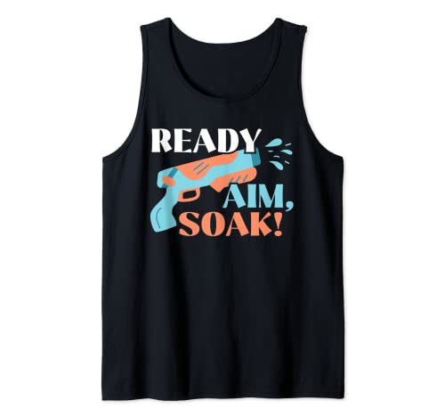 Ready Aim Soak Water Blaster Squirter Water Gun Tank Top