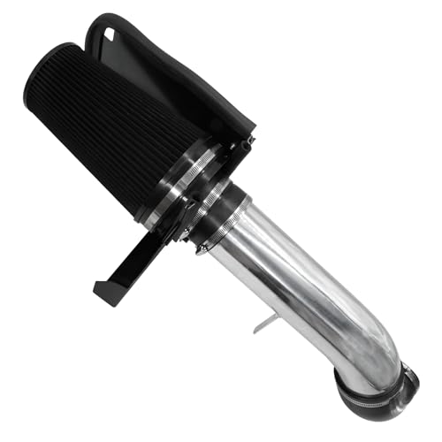 Marsflex 4' Cold Air Intake Kit & Filter Heat Shield for Chevy for GMC 1999 2000 2001 2002 2003 2004 2005 2006 Silverado Sierra Tahoe Avalanche Suburban Yukon Sierra 1500 2500 V8 4.8L 5.3L 6.0L