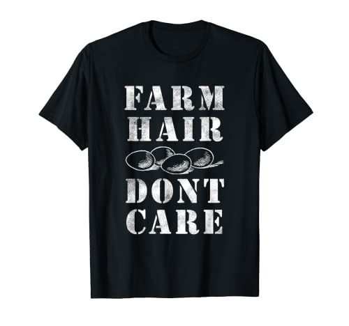 Farm Hair Don't Care Farmer T-Shirt with Eggs Butt Nuggets