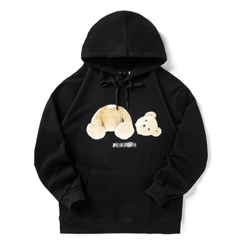 Unisex Cotton Hoodie Decapitated Bear Graphic Printed Hoodies Men Women Pullover Sweatshirts