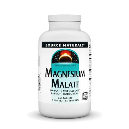 Source Naturals Magnesium Malate 3750 mg per Serving - for Energy Production* - 360 Tablets