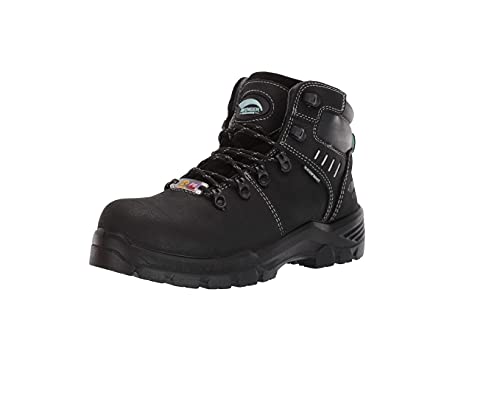 FSI FOOTWEAR SPECIALTIES INTERNATIONAL Women's 7457 Foundation 6' Leather Waterproof Carbon Toe No Exposed Metal Puncture Resistant EH Boot, Black, 7