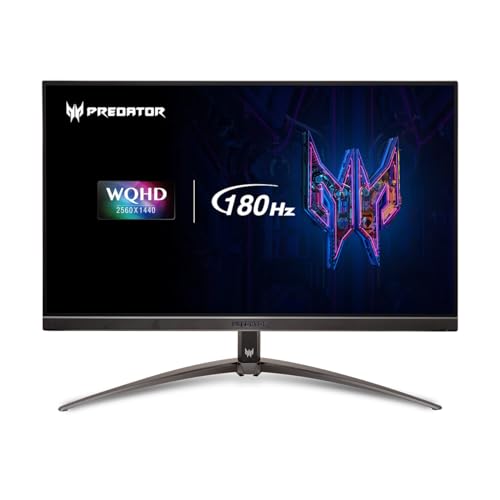 acer Predator XB273U V3bmiiprx 27' WQHD 2560 x 1440 Gaming Monitor | AMD FreeSync Premium | Agile-Splendor IPS 400 | Up to 180Hz Refresh Rate | Up to 0.5ms | Eyesafe 2.0 | Display Port & 2 x HDMI 2.0
