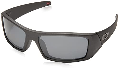 Oakley Men's OO9014 Gascan Rectangular Sunglasses, Cerakote Cobalt/Polarized Black Iridium, 60 mm