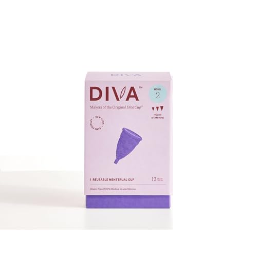 DivaCup - BPA-Free Reusable Menstrual Cup - Leak-Free Feminine Hygiene - Tampon and Pad Alternative - Up To 12 Hours Of Protection - Model 2
