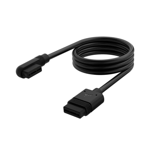 CORSAIR iCUE Link Slim Cable - 600mm Straight/Slim 90° - Black