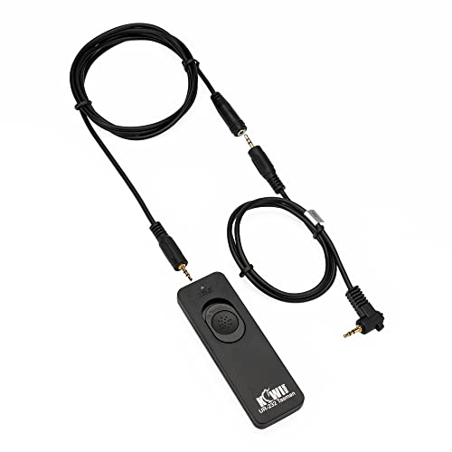 Kiwifotos RS-60E3 Remote Switch Shutter Release Cord for Canon EOS Rebel T6 T7 T5 T8i T7i T6s T6i T5i T4i SL3 SL2,EOS 90D 80D 70D 77D R R6 Mark II R6 R7 R8 R10 R100 RP M5 M6 Mark II SX70 SX60 & More