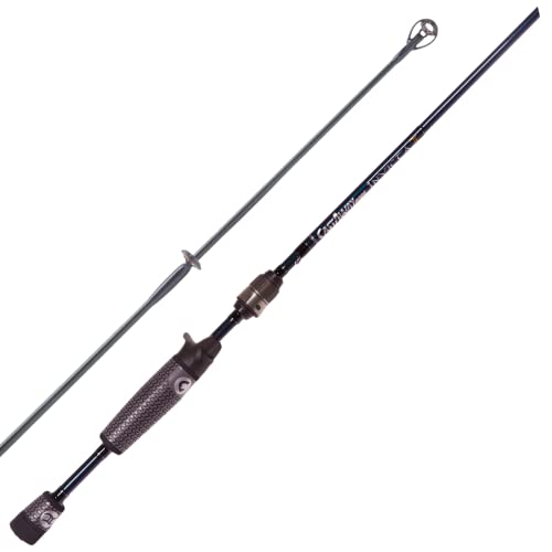 Castaway Invicta II - High Performance 6'6 Freshwater Casting Rod with High Modulus Nano Blend Blank, Non-Slip Winn Grip, SeaGuide SS316 Tangle Free Frames & Ergonomic Split Reel Seat, Med Action