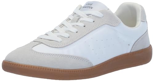 Steve Madden Women's Duo Sneaker, White, 8