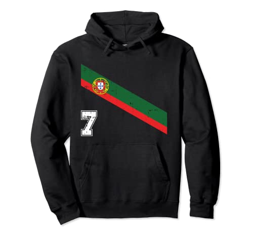 Portugal Soccer Number 7 Portugese Football Sports Lover Fan Pullover Hoodie