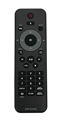 Replace Remote Control Suit for Philips DVD Video Player DVP3980/F7 DVP3980 DVP3980/12 DVP3980/75 DVP3350 DVP3386K DVP3388K DVP3386K/93 DVP3388K/98 DVP3388K/96 DVP4050 DVP6620 DVP3520K DVP3560K/37B
