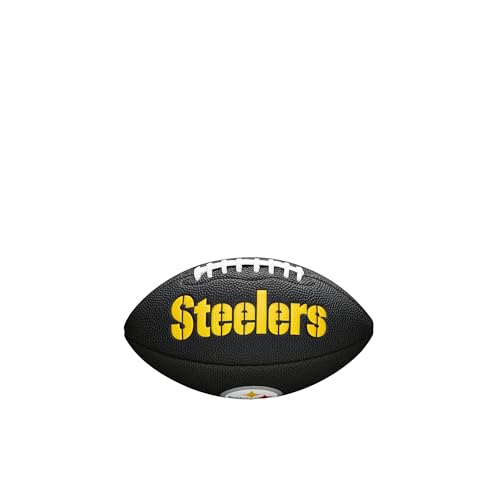 WILSON Sporting Goods NFL Pittsburgh Steelers Team Logo Football , Black, Mini Size