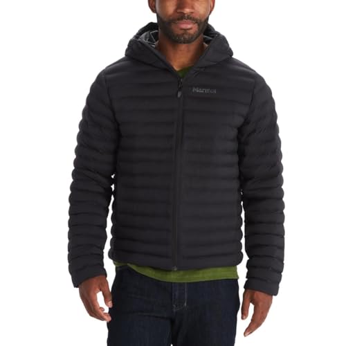MARMOT Men's Echo Featherless Hoody - Hooded Lightweight Down-Alternative Jacket, Black, Medium