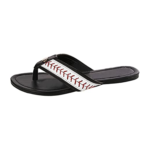 JWSVBF Prime Deals Sale Clearance Baseball Sandals for Women Flatform Thong Sandal Baseball Softball Flip Flops Baseball Slide Sandals Baseball Mom Shoes July 4th Mothers Day Gifts Memory Day