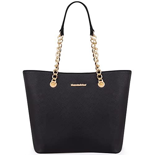 Montana West Tote Bag Purses and Handbags for Women Top Handle Shoulder Satchel Handbags MWC-039ABK