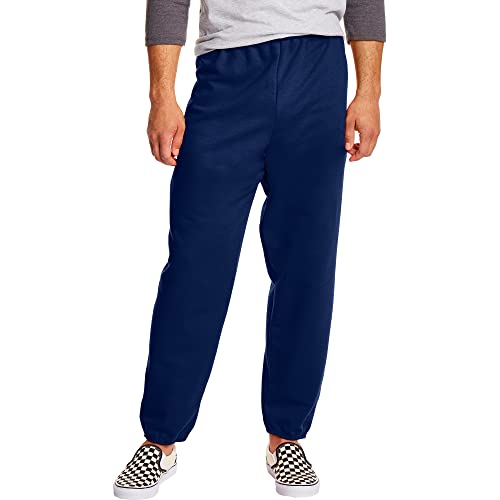 Hanes Men's EcoSmart Non-Pocket Sweatpant, Navy, Medium