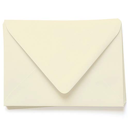 Wedding Cream Envelopes - A9 Gmund Colors Matt 5 3/4 x 8 3/4 Euro Flap 91T, 25 pack