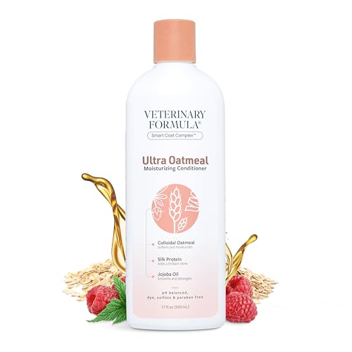 Veterinary Formula Smart Coat Complex Ultra Oatmeal Moisturizing Conditioner for Dogs, 17 Fl oz – with Colloidal Oatmeal & Jojoba – Leaves Coat Soft, Shiny, Hydrated, Strong, with Long-Lasting Scent