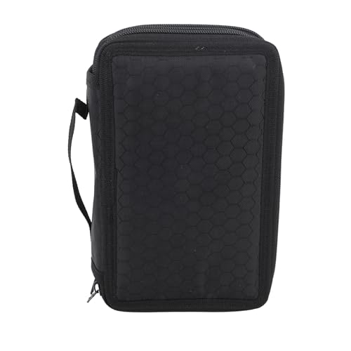iDream365 Upgraded Hard Pencil Case Box for Adults Durable Pen Carrying Case with Zipper Black Lightweight and Portable Prolong Pencil Lifespan (4 Layers 72 Holes)