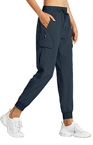 Libin Women's Cargo Joggers Lightweight Quick Dry Hiking Pants Athletic Lounge Casual Outdoor, New Navy XS