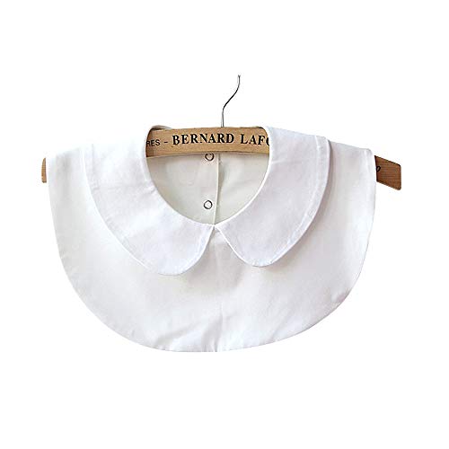 Magik Choker Necklace Unisex Women Peter Pan Detachable Lapel Shirt Fake False Collar (Peter Pan-White)