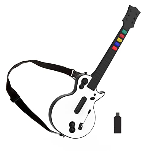 NBCP PC Guitar Hero Wireless Legends Rock Dongle Adapter Bundle for PS3 /Computer Windows/Mac -White (White)
