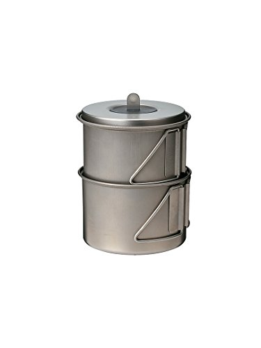 Snow Peak T-Mini Solo Combo - Titanium Camping Cookset - Lightweight Cookware with Silicone Lid - Essential, Durable Pot & Cup for Camping