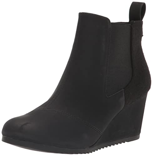 TOMS Women's Bailey Ankle Boot, Black, 8