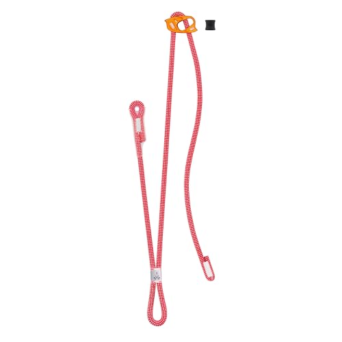 PETZL Unisex's Dual Connect Lanyard Double Adjustable for Climbing and Mountaineering, Red, Taglia Unica